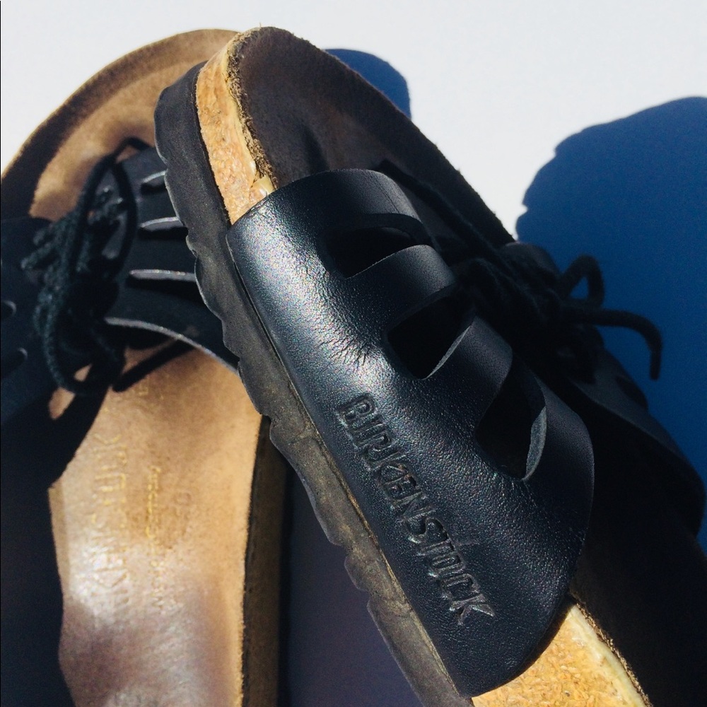 Birkenstock lace-up sandals w/cutwork detail - Picture 7 of 8